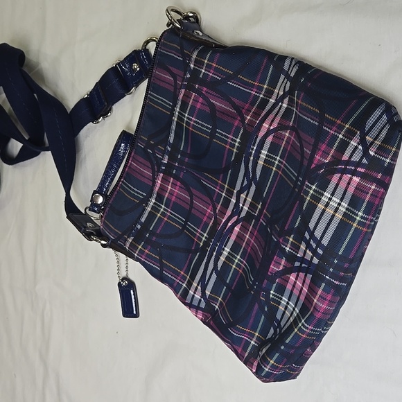 CoachTartan Poppy Plaid Sparkly Crossbody - Picture 3 of 7